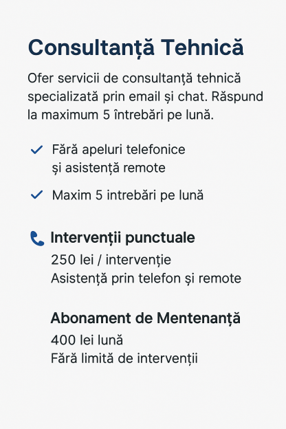 Consultanță Tehnică SAGA – Suport Profesional Fără Complicații